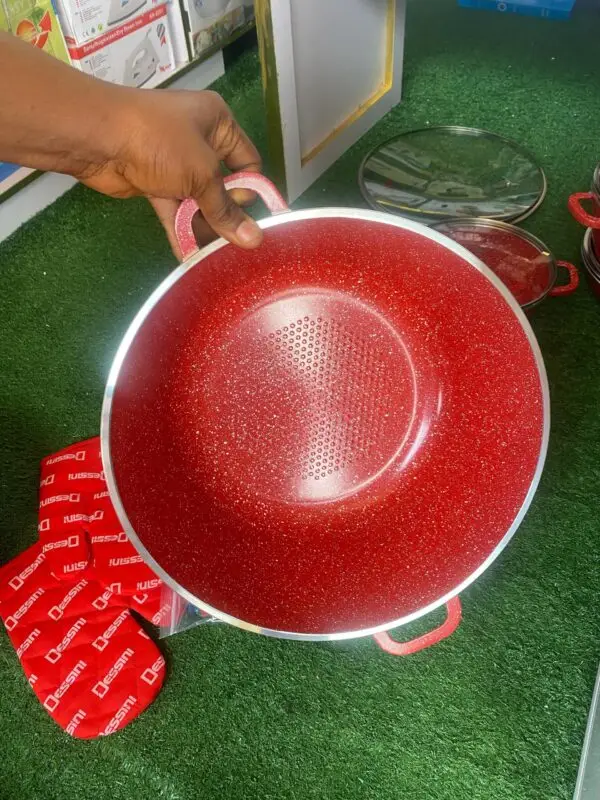 5PCS Granite Cookware Set + 2PCS Glove: 20cm-24cm-28-32-38 - Image 3