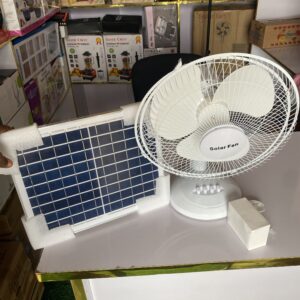 12 inches desk solar fan with panel
