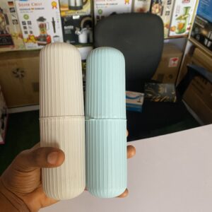 Brush and toothpaste plastic storage.